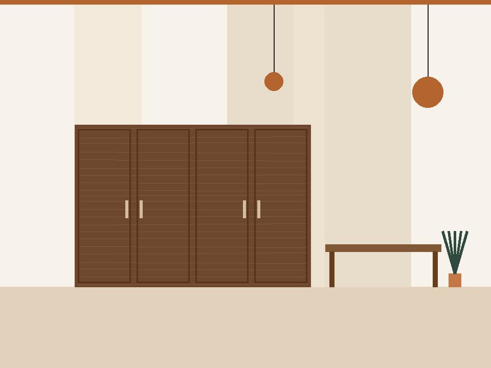 Built-in home office desk and shelving in warm timber