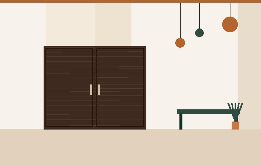 Sample boards of meranti, nyatoh and oak on the workshop bench